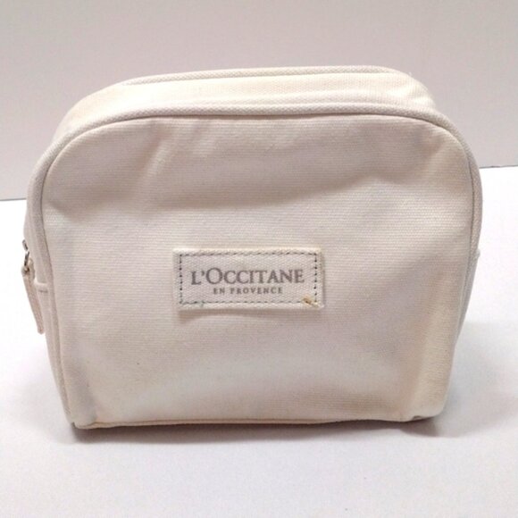 L'Occitane in Provence Handbags - L'Occitane in Provence White Cotton Cosmetic Makeup Bag